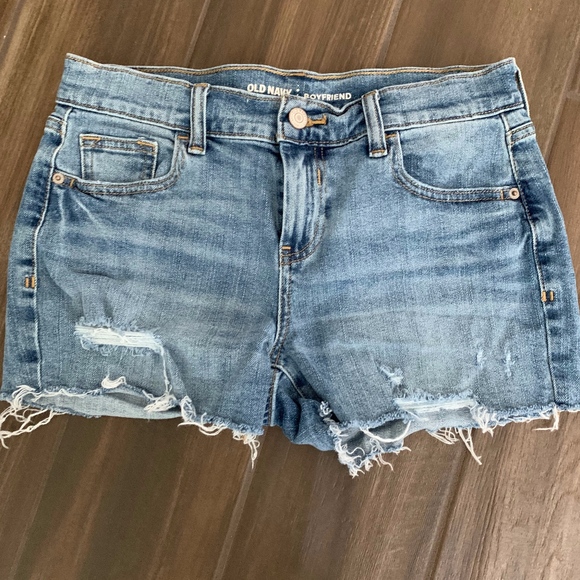 boyfriend style jean shorts